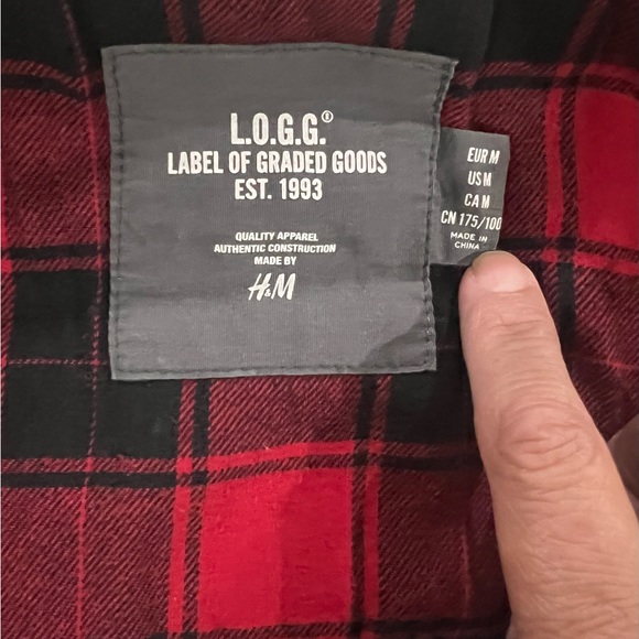 Men’s L.O.G.G. H&M Military Green Field Unisex Jacket w Hood - Picture 2 of 13